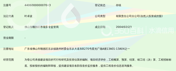 广州市永隆工程造价咨询事务所有限公司佛山分公司